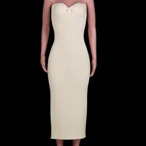 Sdencin Twist Knot Front Strapless Maxi Long Dress size S